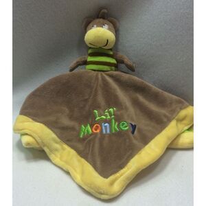 Baby Essentials Lil Monkey King of the Jungle Lion 2 Sided‎ Flip Lovey Rattle
